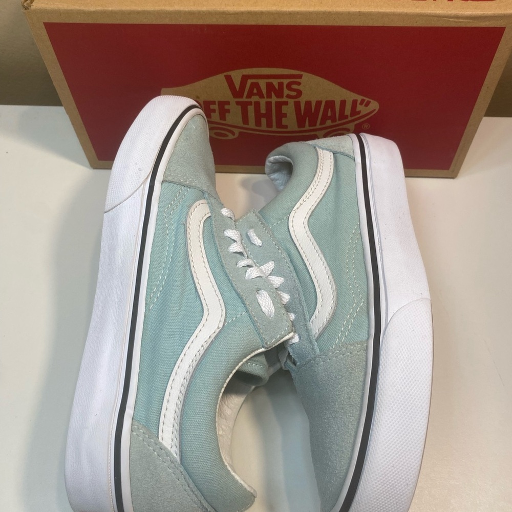🔥 VANS OFF THE WALL LIGHT BLUE LOW SKATE SHOES WOMENS SIZE 5 MENS SIZE 3.5 - Picture 6 of 12